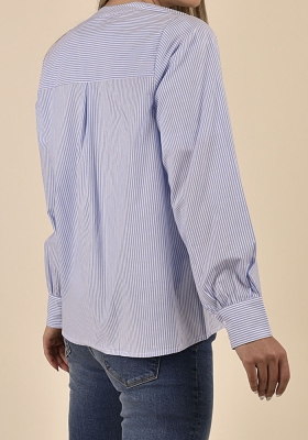 شومیز یقه فرنچ آستین بلند راه راه