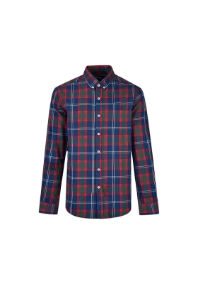 پیراهن پشمی چهارخونه ساده