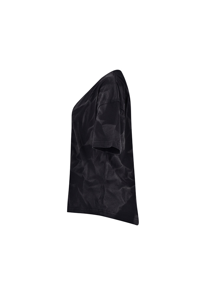 تیشرت آستین کوتاه زنانه یقه گرد با شست  و چاپ 2471