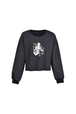 آستین بلند کثیف دوزی چاپی