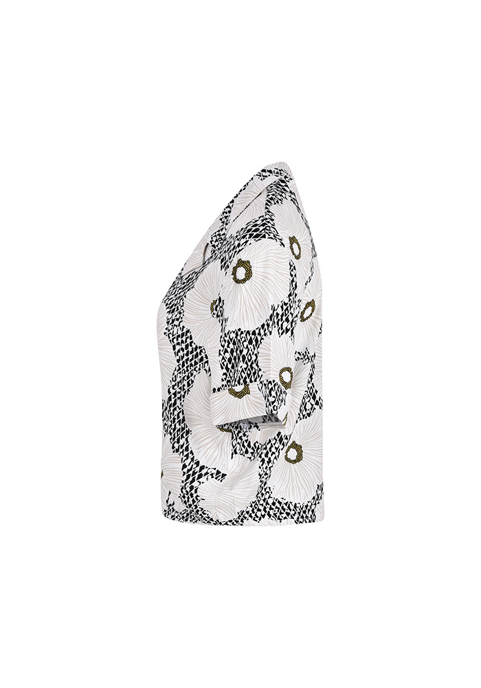 شومیز زنانه کراپ آستین پاکتی