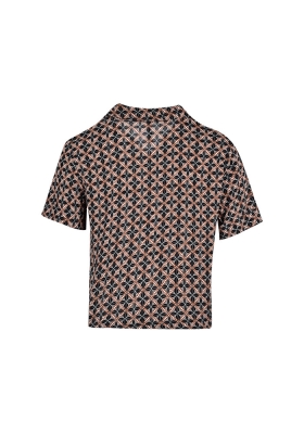 شومیز زنانه کراپ آستین پاکتی