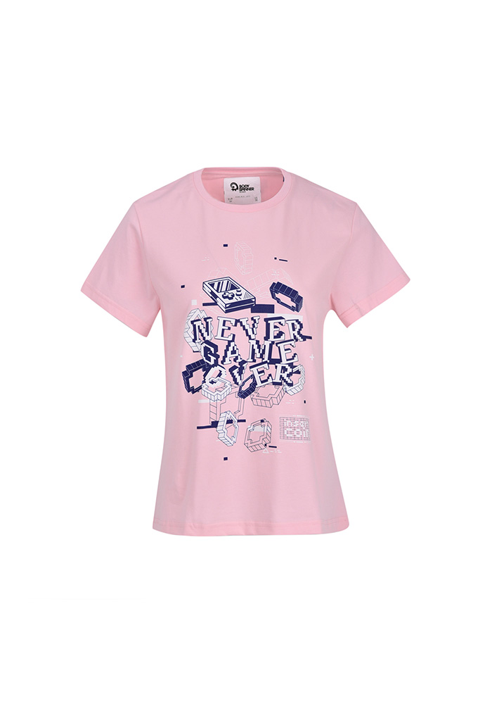 تیشرت یقه گرد آستین کوتاه چاپی