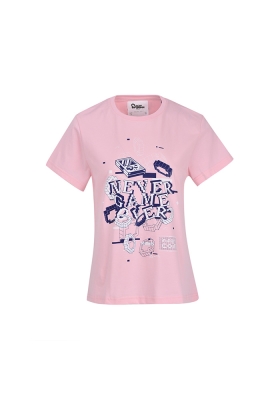 تیشرت یقه گرد آستین کوتاه چاپی