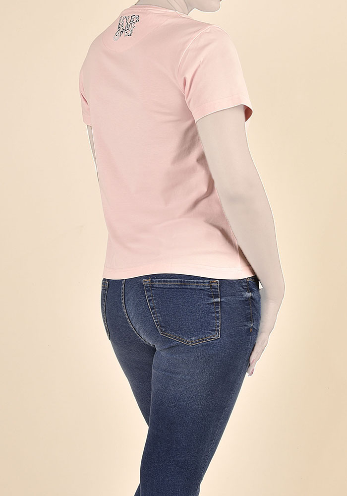 تیشرت یقه گرد آستین کوتاه چاپی