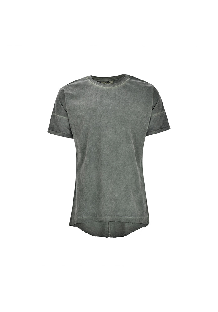 تی شرت یقه گرد سرشانه افتاده رنگرزی شده