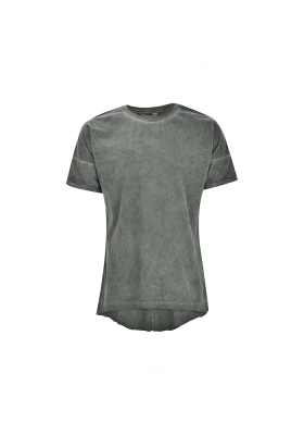 تی شرت یقه گرد سرشانه افتاده رنگرزی شده