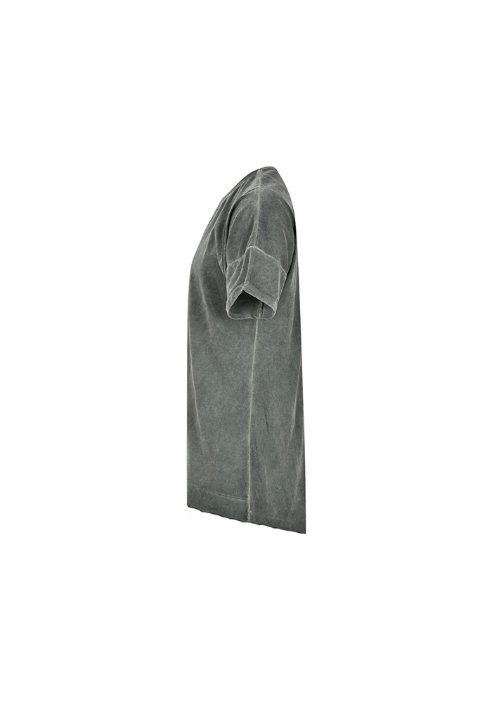 تی شرت یقه گرد سرشانه افتاده رنگرزی شده