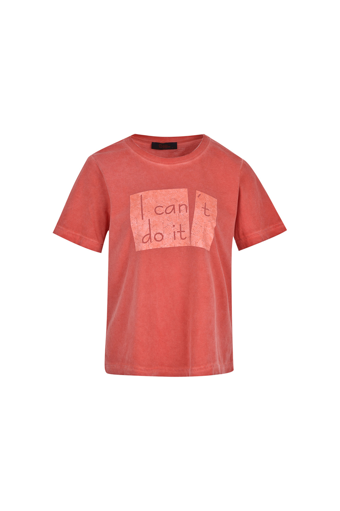 تی شرت زنانه یقه گرد رنگرزی چاپی