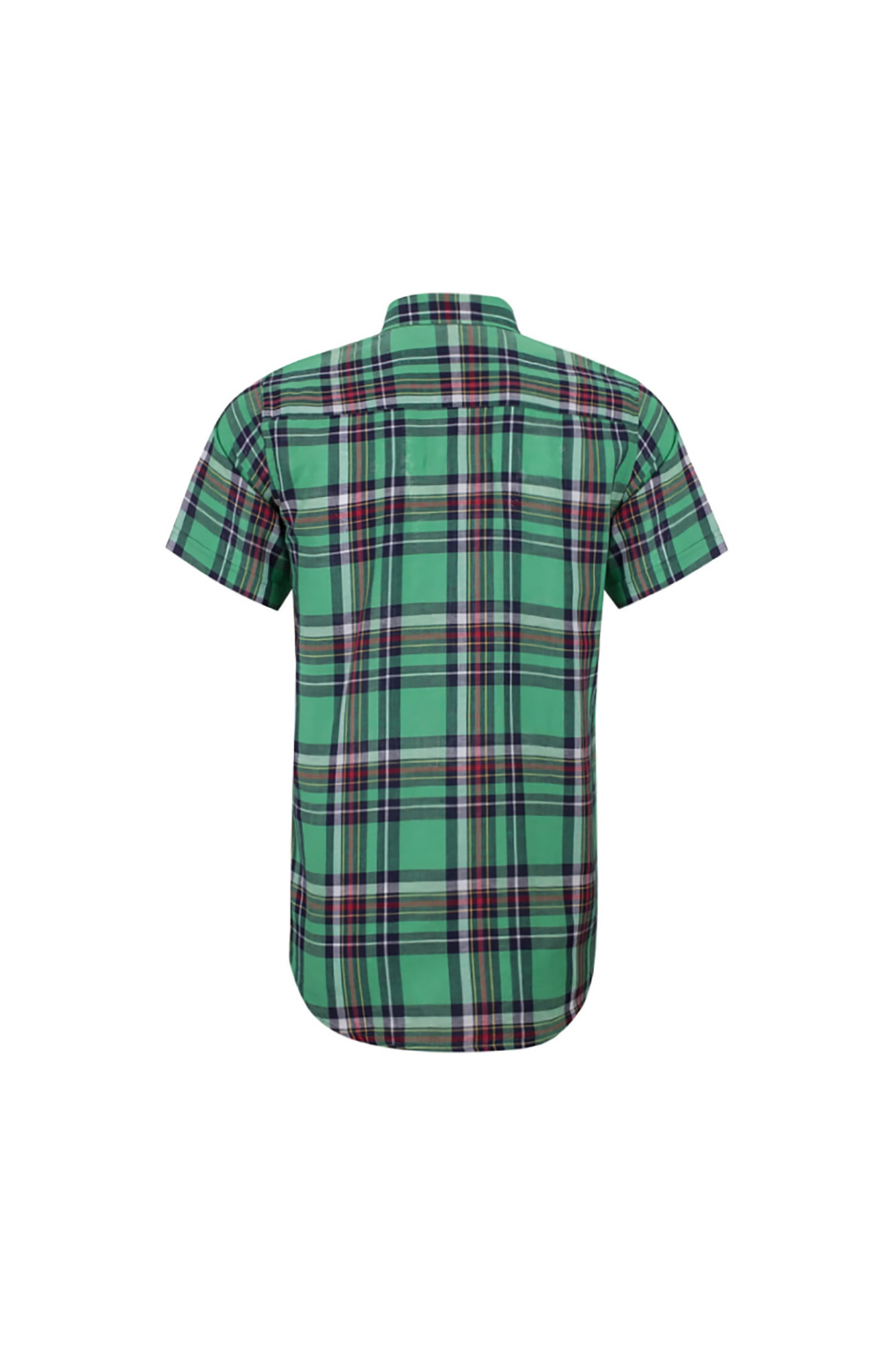 پیراهن استین کوتاه چهارخونه رگولار فیت