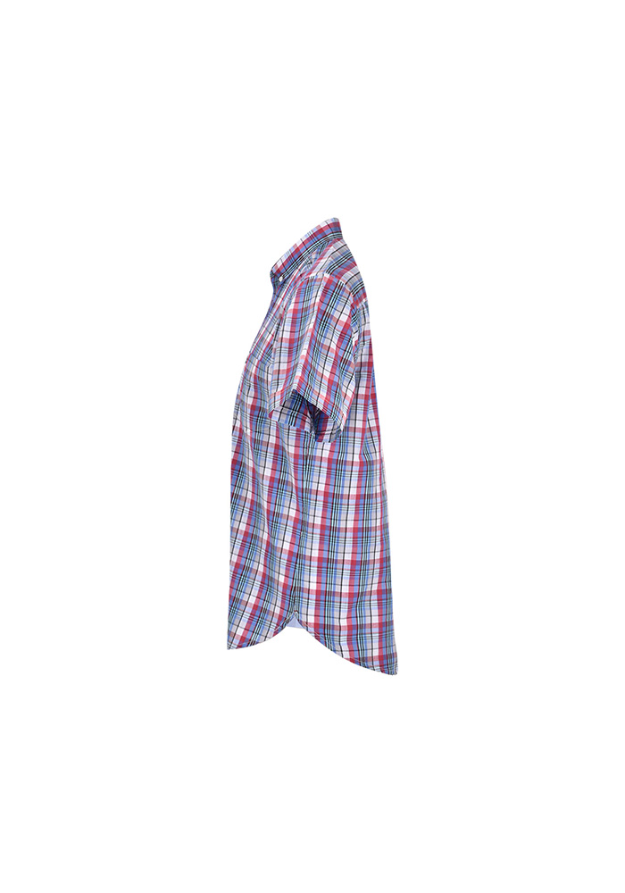 پیراهن آستین کوتاه چهارخونه رگولار فیت