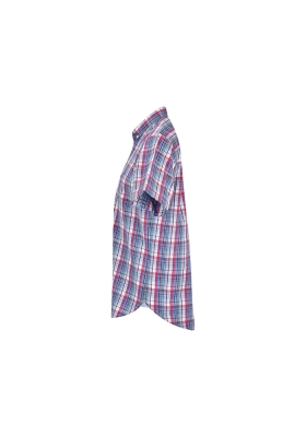 پیراهن آستین کوتاه چهارخونه رگولار فیت