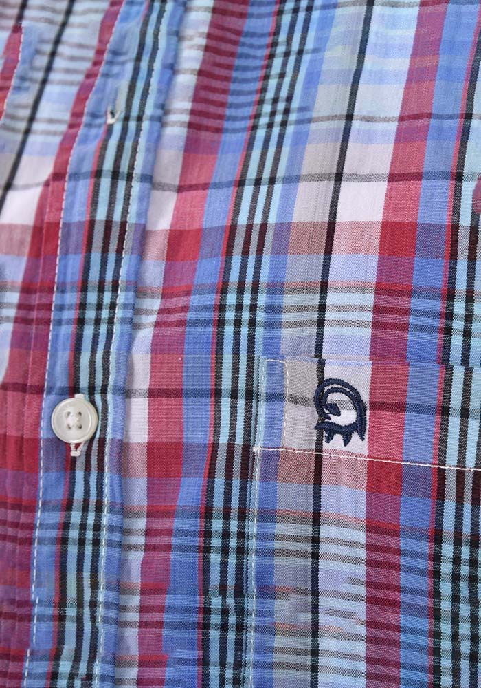 پیراهن آستین کوتاه چهارخونه رگولار فیت