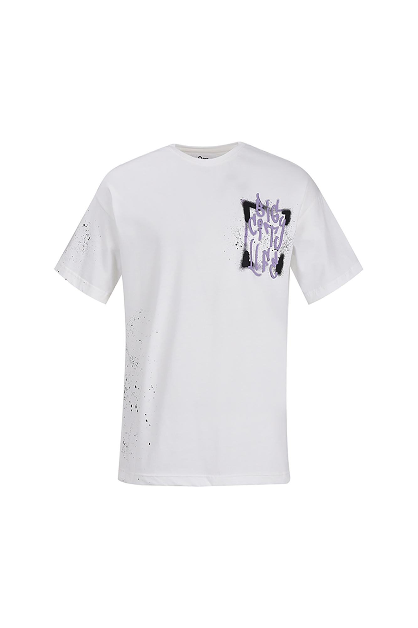 تی شرت آستین کوتاه مردانه با لکه های چاپ