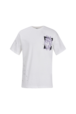 تی شرت آستین کوتاه مردانه با لکه های چاپ