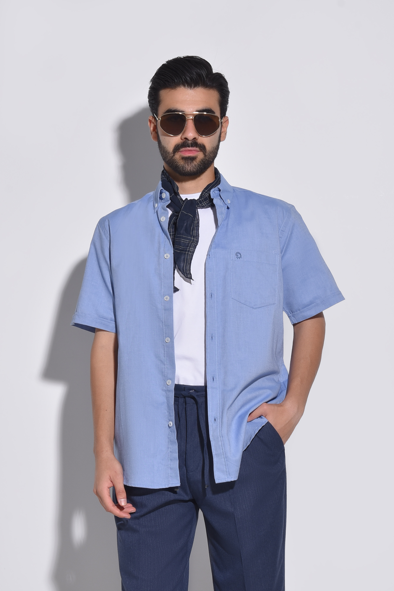 پیراهن آستین کوتاه آکسفورد