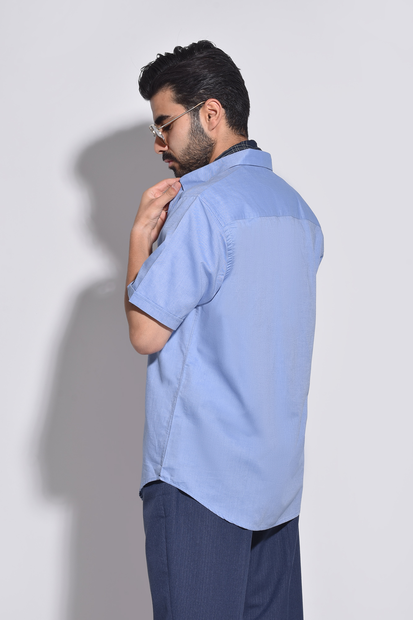 پیراهن آستین کوتاه آکسفورد