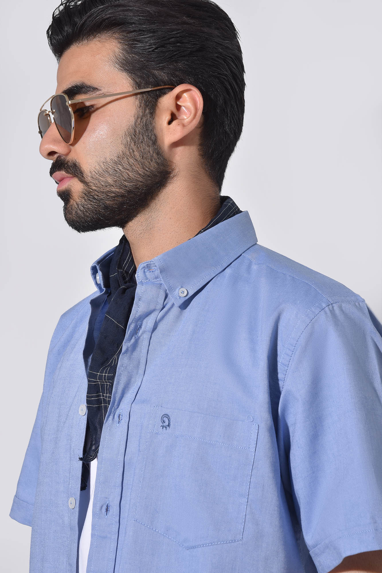 پیراهن آستین کوتاه آکسفورد