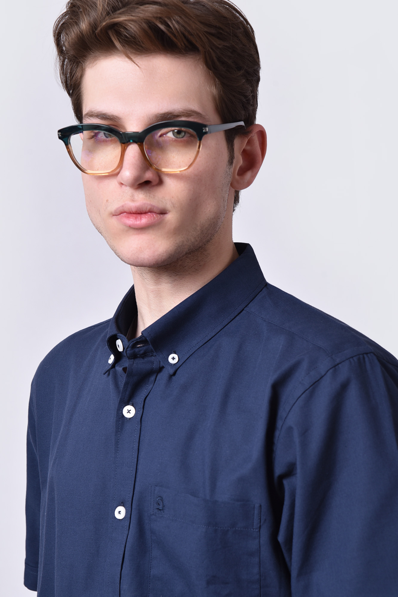 پیراهن آستین کوتاه آکسفورد