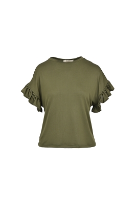 تی شرت زنانه آستین چیندار