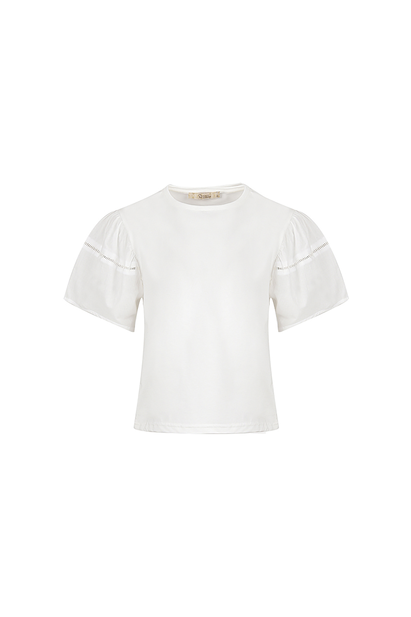 تی شرت زنانه یقه گرد آستین نواری