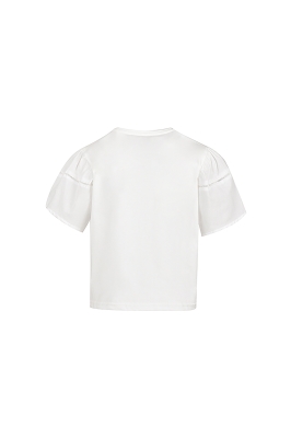 تی شرت زنانه یقه گرد آستین نواری