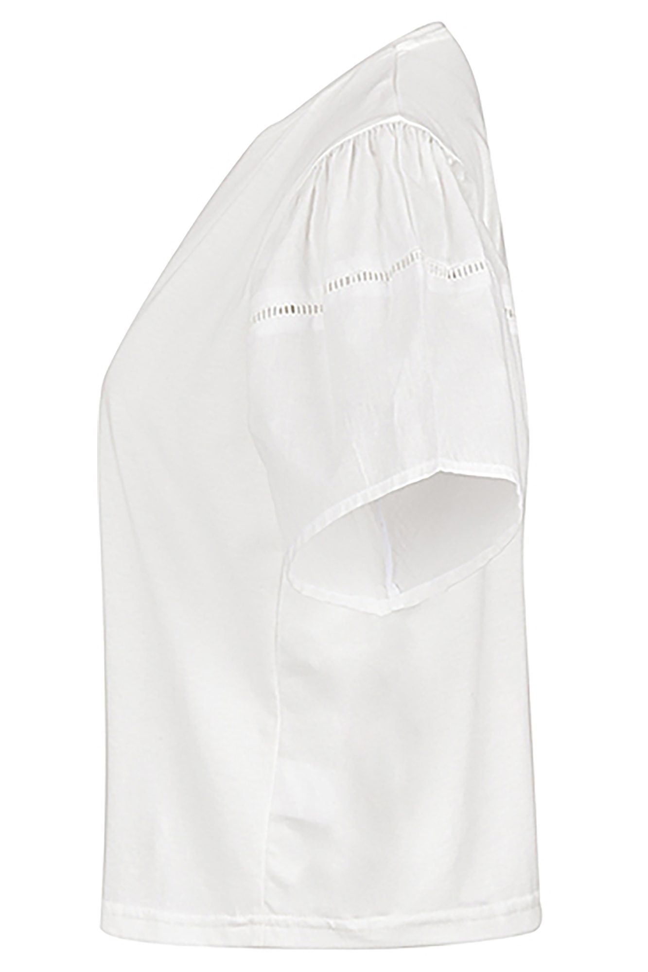 تی شرت زنانه یقه گرد آستین نواری