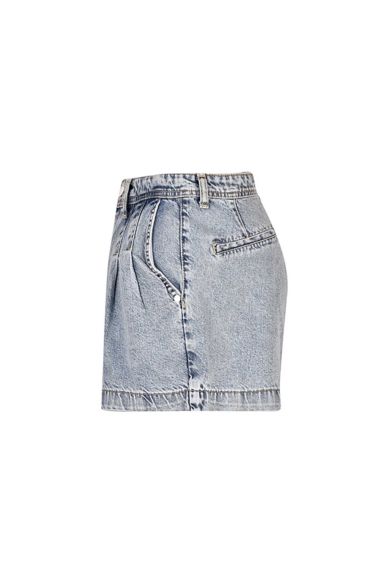 شلوارک جین پیلی دار