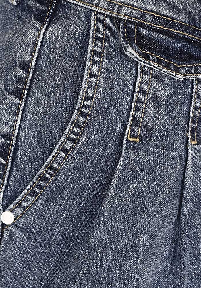 شلوارک جین پیلی دار