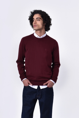 بافت یقه گرد ساده