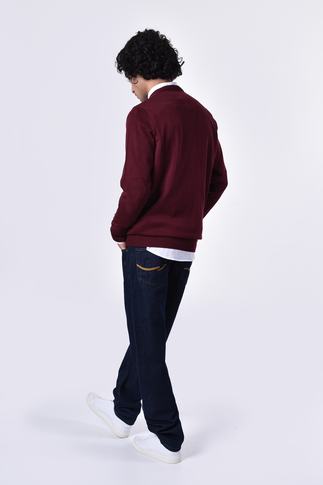 بافت یقه گرد ساده