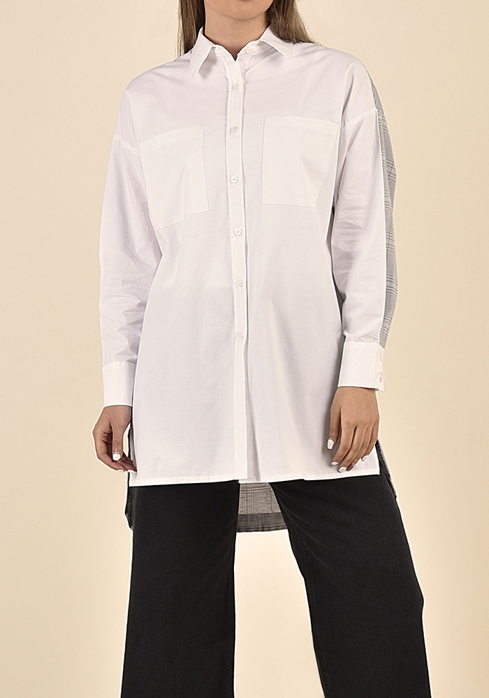 مانتو ترکیبی پشت پیلی دار