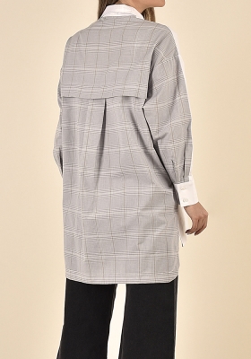 مانتو ترکیبی پشت پیلی دار