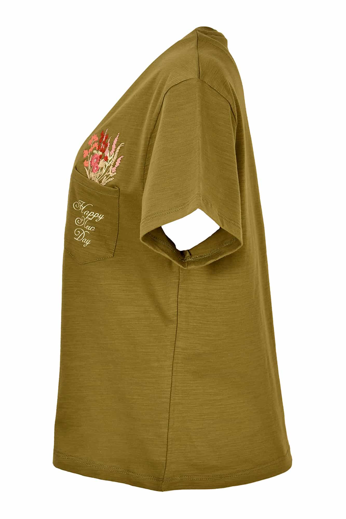 تی شرت آستین کوتاه زنانه گلدوزی شده