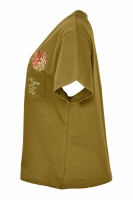 تی شرت آستین کوتاه زنانه گلدوزی شده