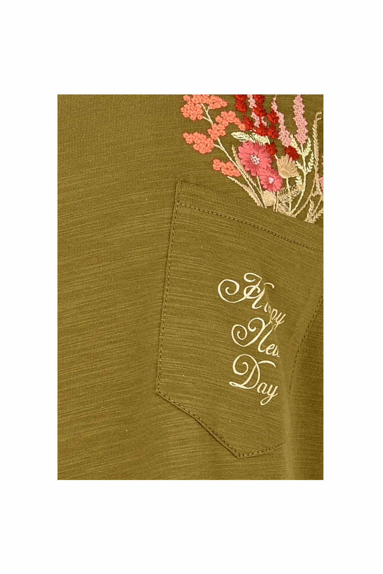 تی شرت آستین کوتاه زنانه گلدوزی شده