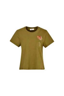 تی شرت آستین کوتاه زنانه گلدوزی شده