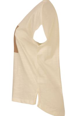 تی شرت آستین کوتاه زنانه چاپ و گلدوزی