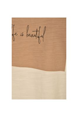 تی شرت آستین کوتاه زنانه چاپ و گلدوزی