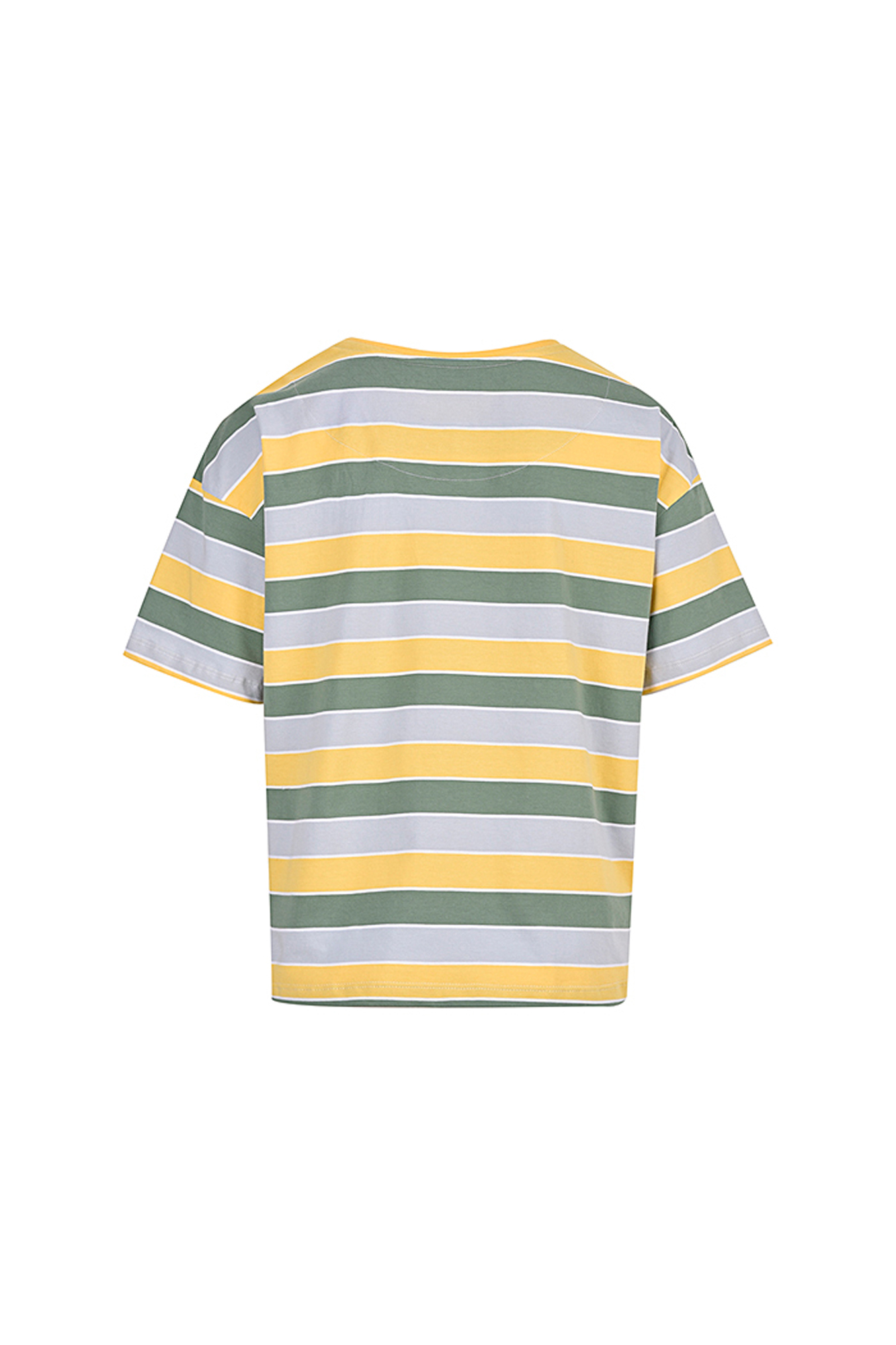 تی شرت زنانه آستین کوتاه راه راه چاپی