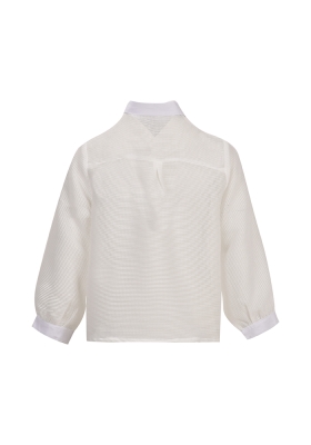 شومیز آستین بلند توری