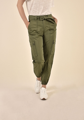 شلوار کتان شش جیب زنانه