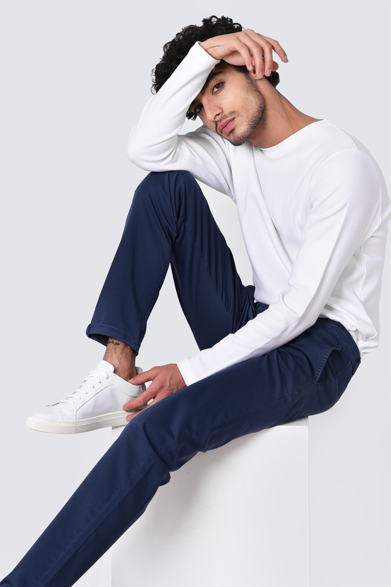 شلوار کتان اسلیم مردانه دمپا دوبل