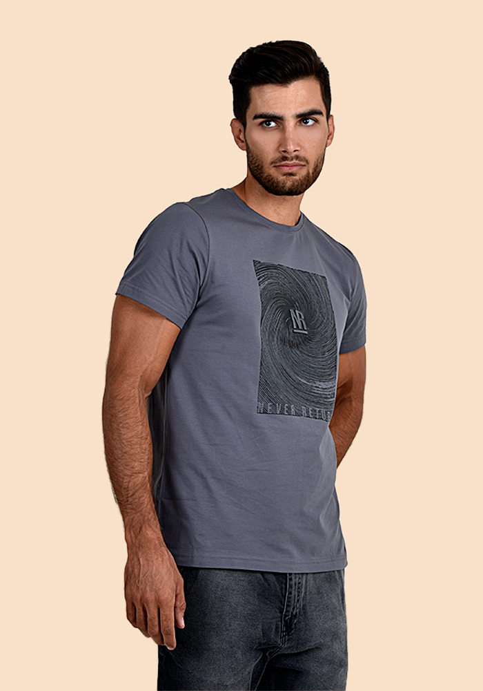 تی شرت مردانه آستین کوتاه چاپ و گلدوزی