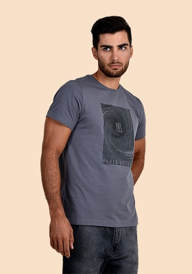 تی شرت مردانه آستین کوتاه چاپ و گلدوزی