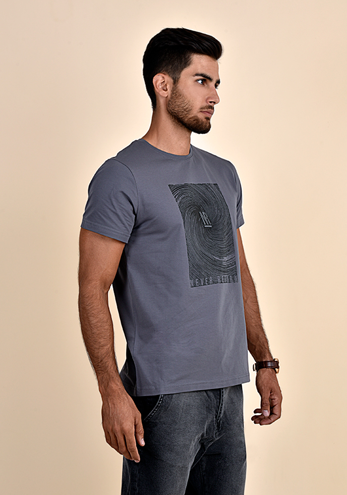 تی شرت مردانه آستین کوتاه چاپ و گلدوزی