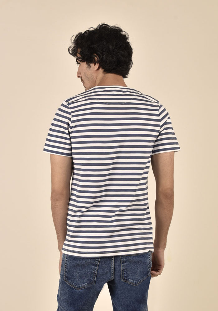 تی شرت مردانه راه راه چاپی