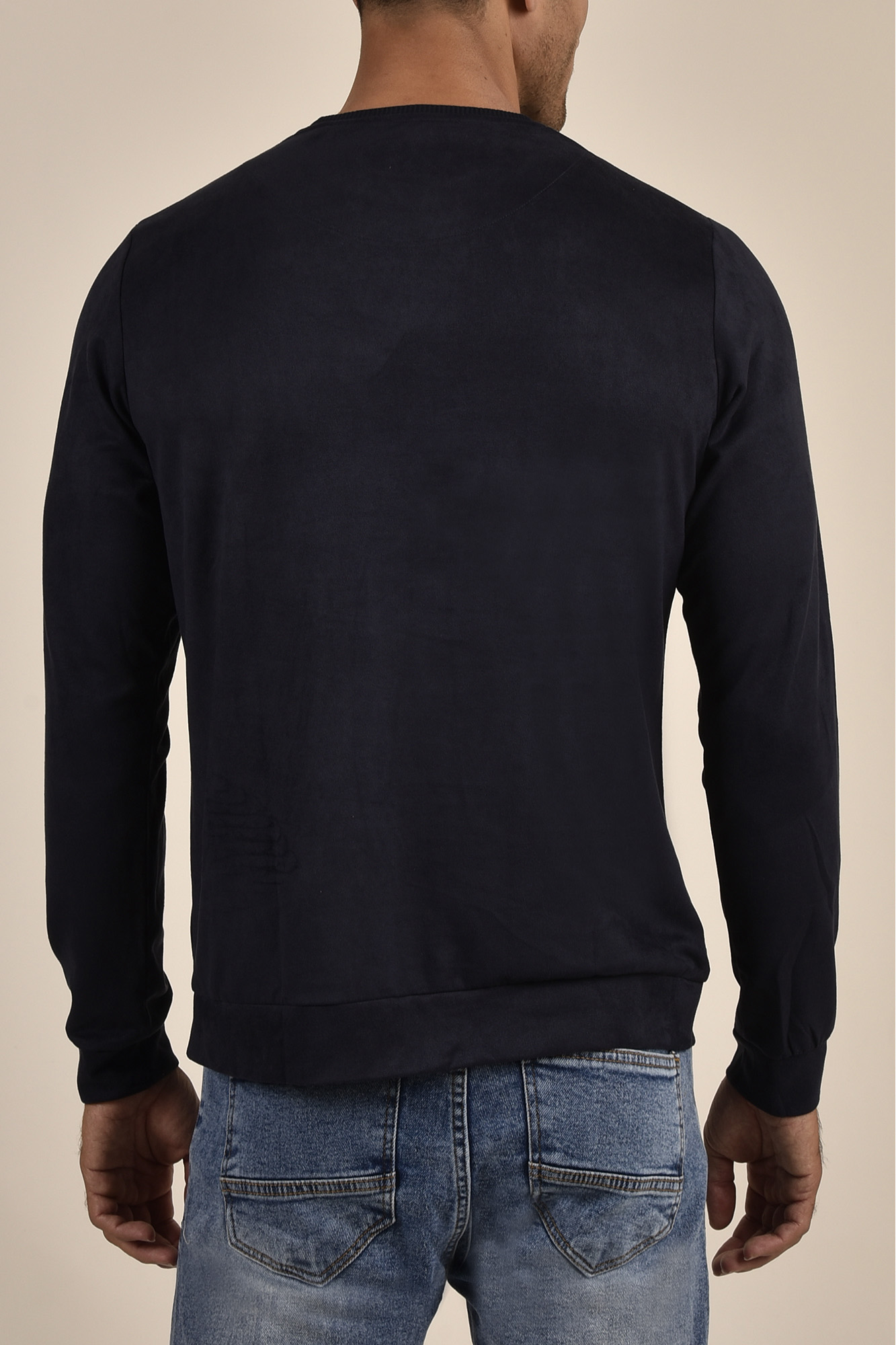 تی شرت آستین بلند یقه گرد مردانه