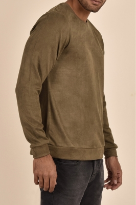 تی شرت آستین بلند یقه گرد مردانه