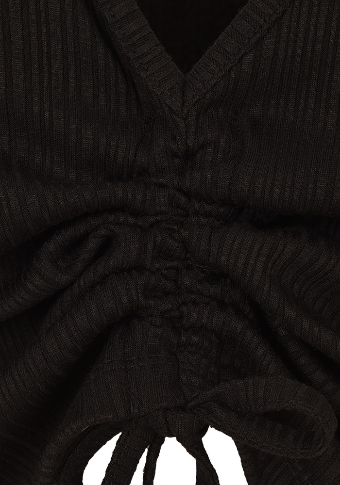 بلوز زنانه آستین کوتاه جلوگتردار